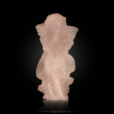 Rose Quartz Angel, natural mineral specimen (view 1)