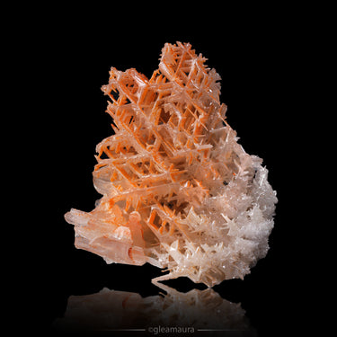 Cerussite with Wulfenite, natural mineral specimen from Nakhlak Mine, Iran