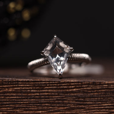 Clear Quartz Ring, gemstone jewellery (view 1)