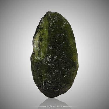 Moldavite, natural mineral specimen from Chlum nad Malší, Czech Republic