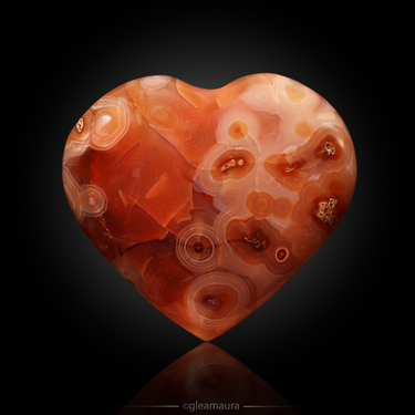 Carnelian Heart, natural mineral specimen from ~Weight :226g