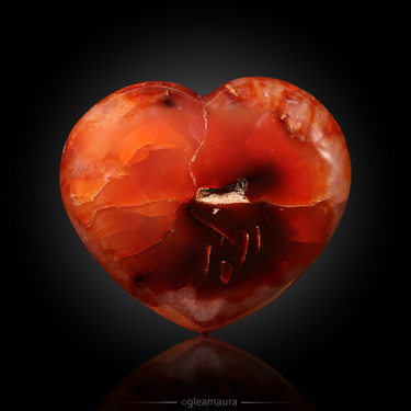 Carnelian Heart, natural mineral specimen from ~Weight :292g