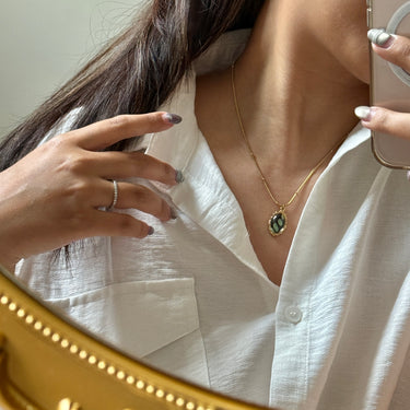 Butterfly Wing Necklace, gemstone jewellery (view 2)
