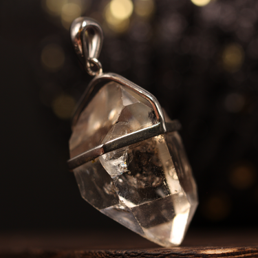 Herkimer Diamond Pendant, gemstone jewellery (view 2)