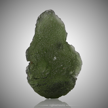 Moldavite, natural mineral specimen from Chlum nad Malší, Czech Republic (view 1)
