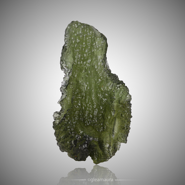 Moldavite, natural mineral specimen from Chlum nad Malší, Czech Republic (view 1)