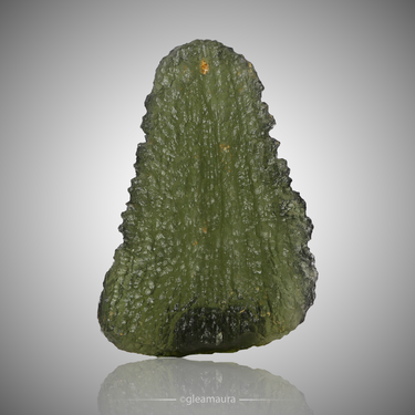 Moldavite, natural mineral specimen from Chlum nad Malší, Czech Republic (view 1)
