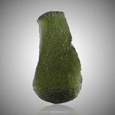Moldavite, natural mineral specimen from Chlum nad Malší, Czech Republic (view 1)