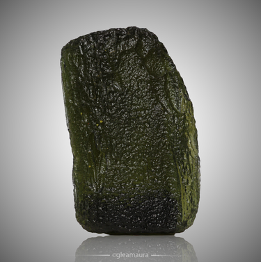 Moldavite, natural mineral specimen from Chlum nad Malší, Czech Republic (view 1)