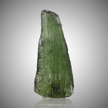 Moldavite, natural mineral specimen from Chlum nad Malší, Czech Republic