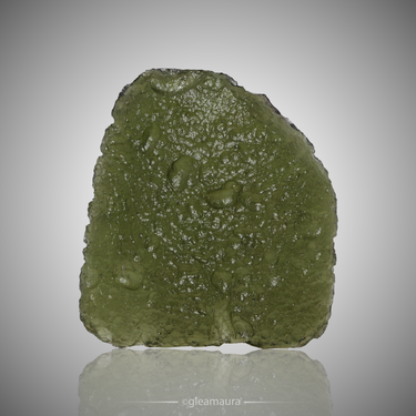 Moldavite, natural mineral specimen from Chlum nad Malší, Czech Republic (view 1)