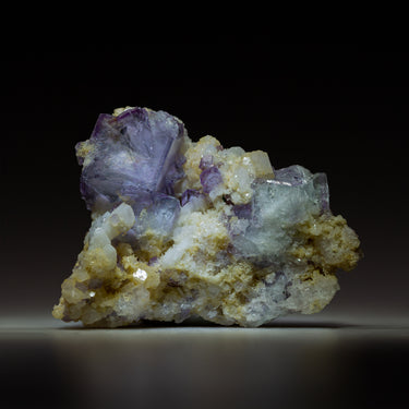 Porcelain Fluorite Cluster, natural mineral specimen (view 1)