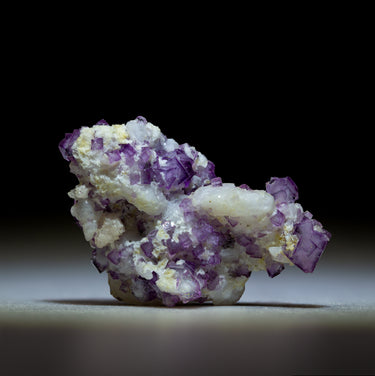 Porcelain Fluorite Cluster, natural mineral specimen (view 1)
