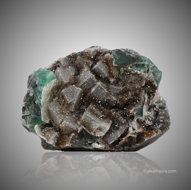 Quartz on Fluorite, natural mineral specimen from Druzy Dreams Pocket, England