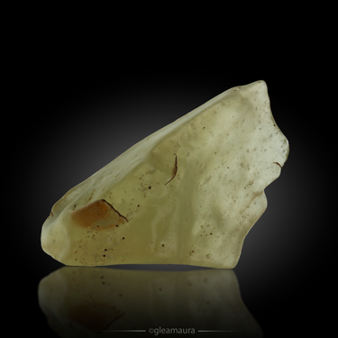 Libyan Desert Glass, natural mineral specimen from Libyan Desert Glass area, Egypt (view 1)