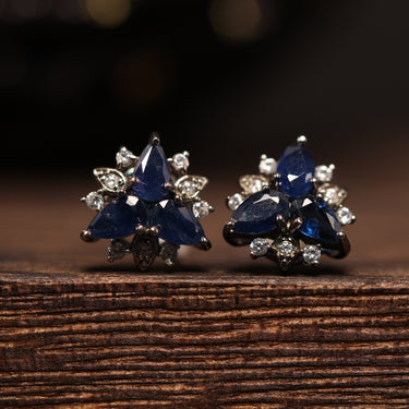 Sapphire Earring, gemstone jewellery (view 1)