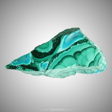 Malachite and Chrysocolla Slab, natural mineral specimen from Katanga Copper Crescent, DR Congo (view 1)