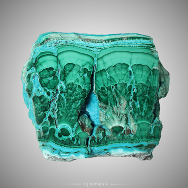 Malachite and Chrysocolla Slab, natural mineral specimen from Katanga Copper Crescent, DR Congo (view 1)
