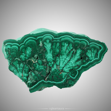 Polished Malachite Slab, natural mineral specimen from Katanga Province, Democratic Republic of the Congo (view 1)