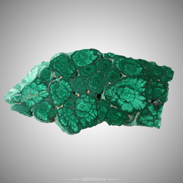 Polished Malachite Slab, natural mineral specimen from Katanga Province, Democratic Republic of the Congo (view 1)