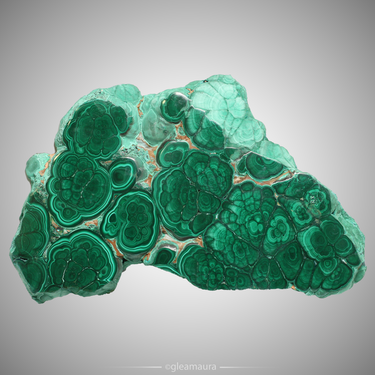 Polished Malachite Slab, natural mineral specimen from Katanga Province, Democratic Republic of the Congo (view 1)