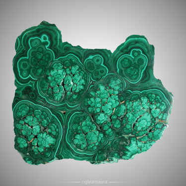 Polished Malachite Slab, natural mineral specimen from Katanga Province, Democratic Republic of the Congo (view 1)
