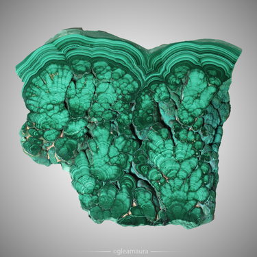 Polished Malachite Slab, natural mineral specimen from Katanga Province, Democratic Republic of the Congo (view 1)