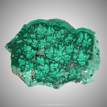 Polished Malachite Slab, natural mineral specimen from Katanga Province, Democratic Republic of the Congo (view 1)