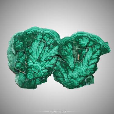 Polished Malachite Slab, natural mineral specimen from Katanga Province, Democratic Republic of the Congo (view 1)
