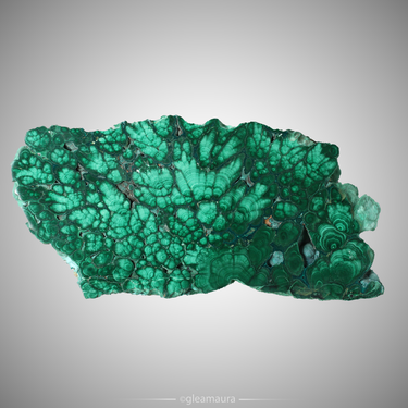 Polished Malachite Slab, natural mineral specimen from Katanga Province, Democratic Republic of the Congo (view 1)