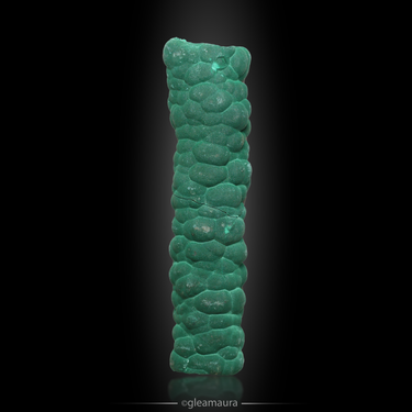 Malachite stalactite, natural mineral specimen from Kolwezi mining dist., DR Congo (view 1)