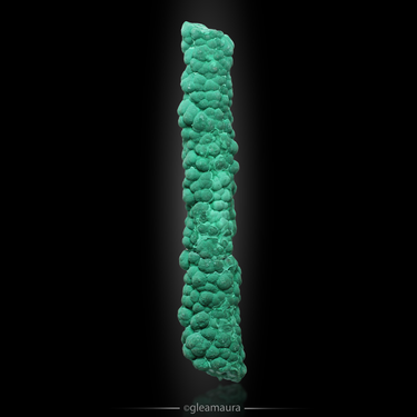 Malachite stalactite, natural mineral specimen from Kolwezi mining dist., DR Congo