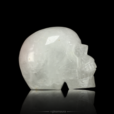 Clear Quartz Skull, natural mineral specimen from Brazil