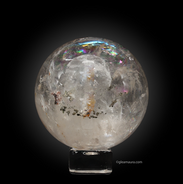 Pyrite in Quartz Sphere, natural mineral specimen from Brazil