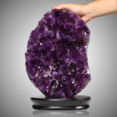 Amethyst with Calcite,Cacoxenite 11.84KG, natural mineral specimen from Sul, Brazil (view 1)
