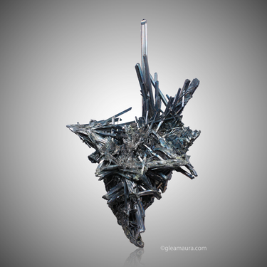 Stibnite Cluster, natural mineral specimen (view 1)