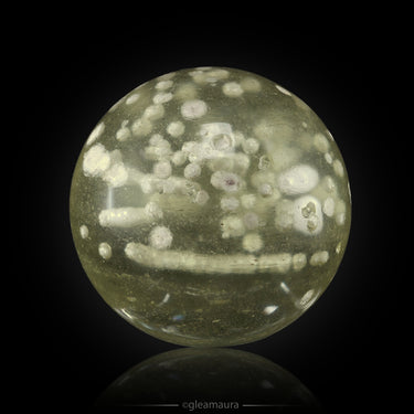 Libyan Desert Glass w Cristobalite Sphere, natural mineral specimen