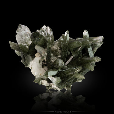 Quartz with Chlorite Raw Cluster, natural mineral specimen from Ganesh Himal, Nepal