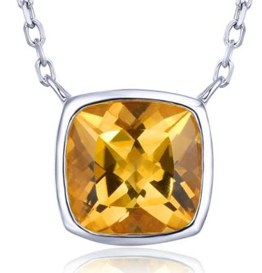 Citrine Necklace 925 Silver, gemstone jewellery