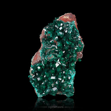 Dioptase with Dolomite, natural mineral specimen from Kimbedi, and avoid harsh cleaning. One of a kind — the specimen pictur…