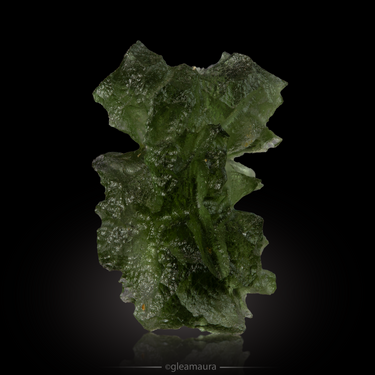 Hedgehog Moldavite, natural mineral specimen from Besednice moldavite occurrences, Czech Republic (view 1)