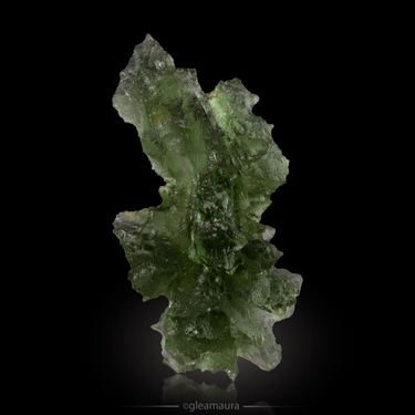 Hedgehog Moldavite, natural mineral specimen from Besednice moldavite occurrences, Czech Republic (view 1)