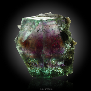 Fluorite with Byssolite Inclusions, natural mineral specimen from Yaogangxian Mine, China