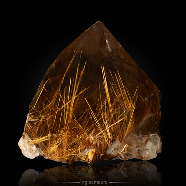 Smoky Rutilated Quartz, natural mineral specimen from Novo Horizonte, Brazil