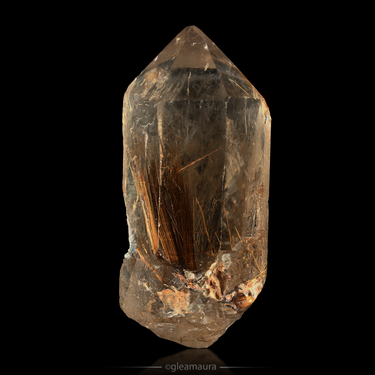 Smoky Rutilated Quartz, natural mineral specimen from Novo Horizonte, Brazil