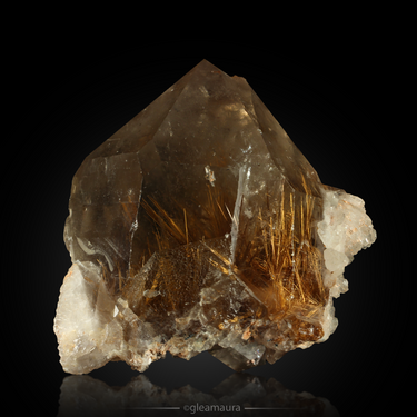 Smoky Rutilated Quartz, natural mineral specimen from Novo Horizonte, Brazil