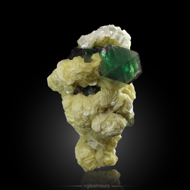 Fluorite with Muscovite, natural mineral specimen from Kudubis Farm 19, Namibia