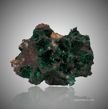 Brochantite, natural mineral specimen from Bou Bekker (Bou Becker), Morocco (view 1)