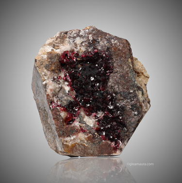 Roselite, natural mineral specimen from Bou Azzer mining district, Morocco (view 1)