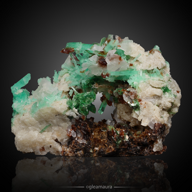 Emerald, natural mineral specimen from Dayakou emerald mine, China (view 1)